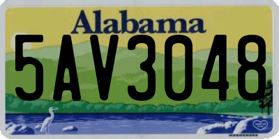 AL license plate 5AV3048