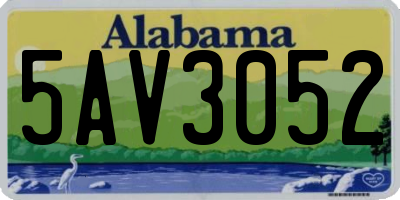 AL license plate 5AV3052