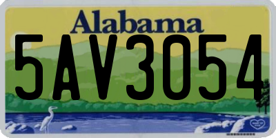 AL license plate 5AV3054