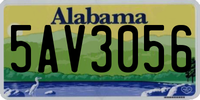 AL license plate 5AV3056