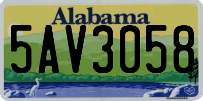 AL license plate 5AV3058