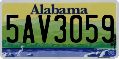 AL license plate 5AV3059