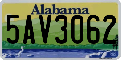 AL license plate 5AV3062