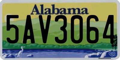 AL license plate 5AV3064
