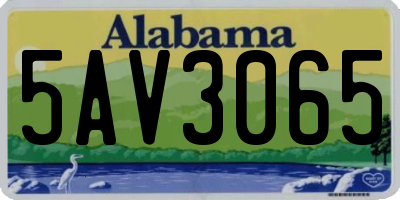 AL license plate 5AV3065