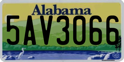 AL license plate 5AV3066
