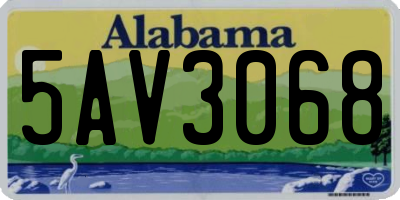 AL license plate 5AV3068