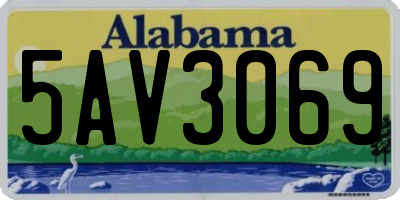 AL license plate 5AV3069