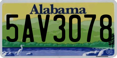 AL license plate 5AV3078
