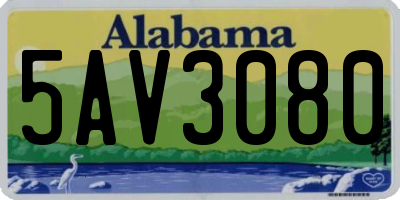 AL license plate 5AV3080