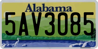 AL license plate 5AV3085