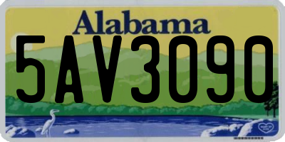 AL license plate 5AV3090