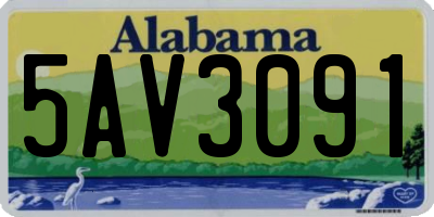 AL license plate 5AV3091