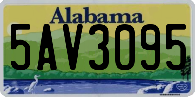 AL license plate 5AV3095
