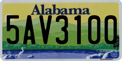 AL license plate 5AV3100