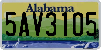 AL license plate 5AV3105