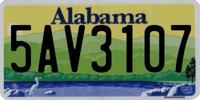 AL license plate 5AV3107