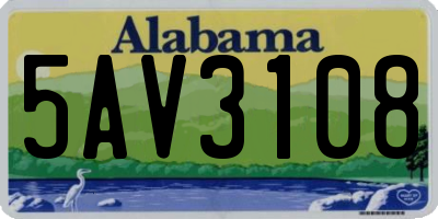 AL license plate 5AV3108