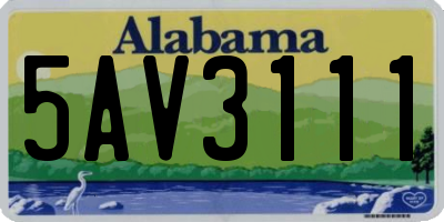 AL license plate 5AV3111