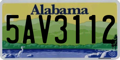 AL license plate 5AV3112