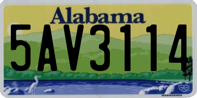 AL license plate 5AV3114