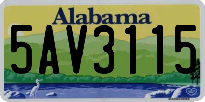 AL license plate 5AV3115
