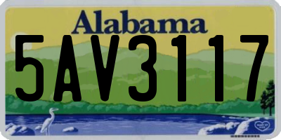 AL license plate 5AV3117