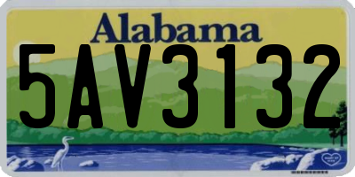 AL license plate 5AV3132