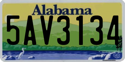 AL license plate 5AV3134