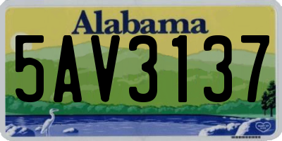 AL license plate 5AV3137