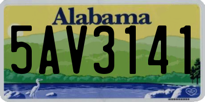 AL license plate 5AV3141