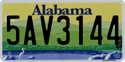 AL license plate 5AV3144