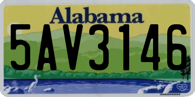 AL license plate 5AV3146