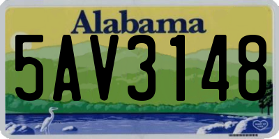 AL license plate 5AV3148