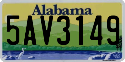 AL license plate 5AV3149
