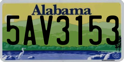 AL license plate 5AV3153