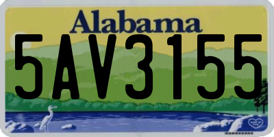 AL license plate 5AV3155