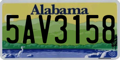 AL license plate 5AV3158