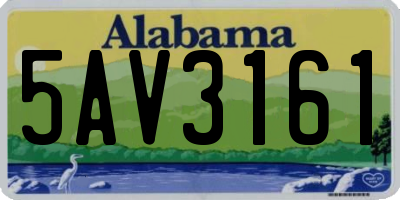 AL license plate 5AV3161