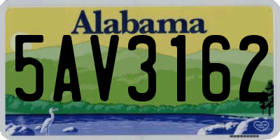 AL license plate 5AV3162
