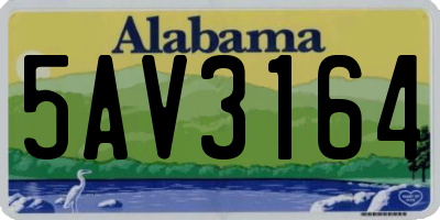 AL license plate 5AV3164