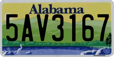AL license plate 5AV3167