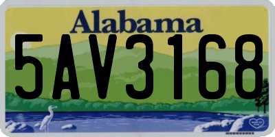 AL license plate 5AV3168