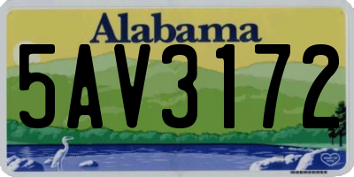 AL license plate 5AV3172