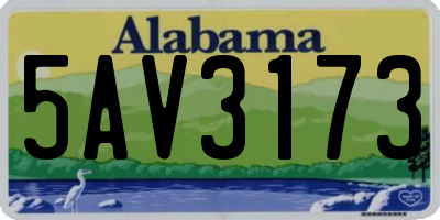 AL license plate 5AV3173