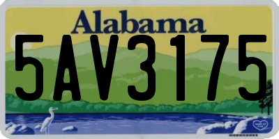 AL license plate 5AV3175
