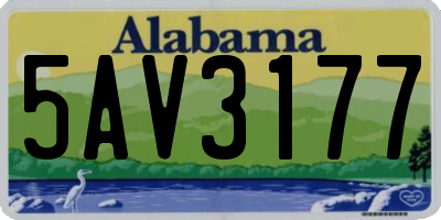 AL license plate 5AV3177
