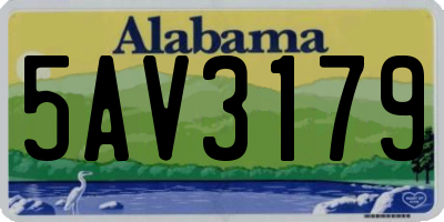 AL license plate 5AV3179