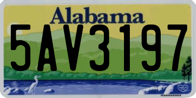AL license plate 5AV3197