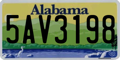 AL license plate 5AV3198
